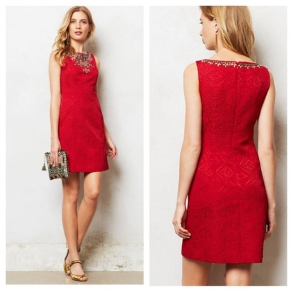 ❤️Anthropologie Red Jewel Dress❤️For Valentines❤️